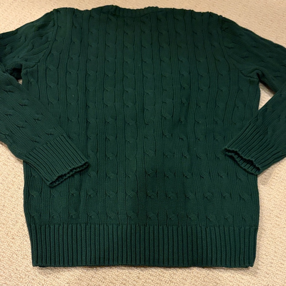 Polo by Ralph Lauren Boy’s Dark Green Crewneck Sweater - Picture 4 of 4